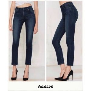 Agolde | Camile High Rise Slim Dark Denim Jeans
